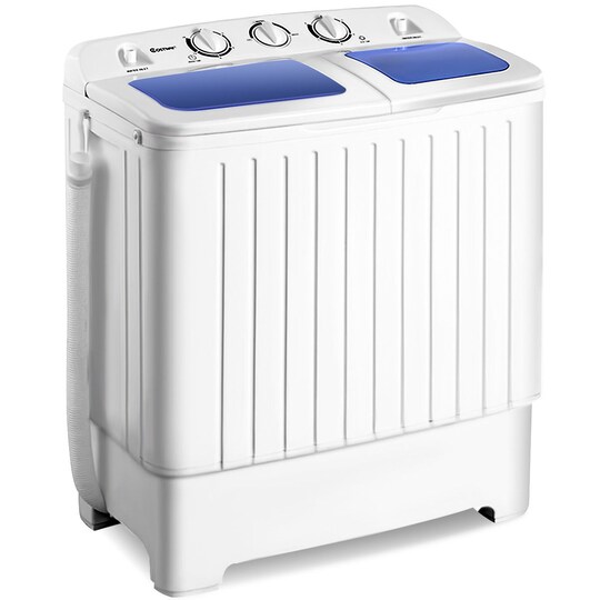 Goplus; Costway 17.6 lb Portable Mini Compact Twin Tub Washing Machine Washer Spin Dryer; Category:Bathware & Accessories; Image:1